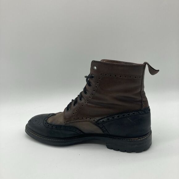 Mens Size 10 Gordon Rush Leather Dress Boots Brown/Black Oxford Wingtip Ankle - Picture 5 of 10